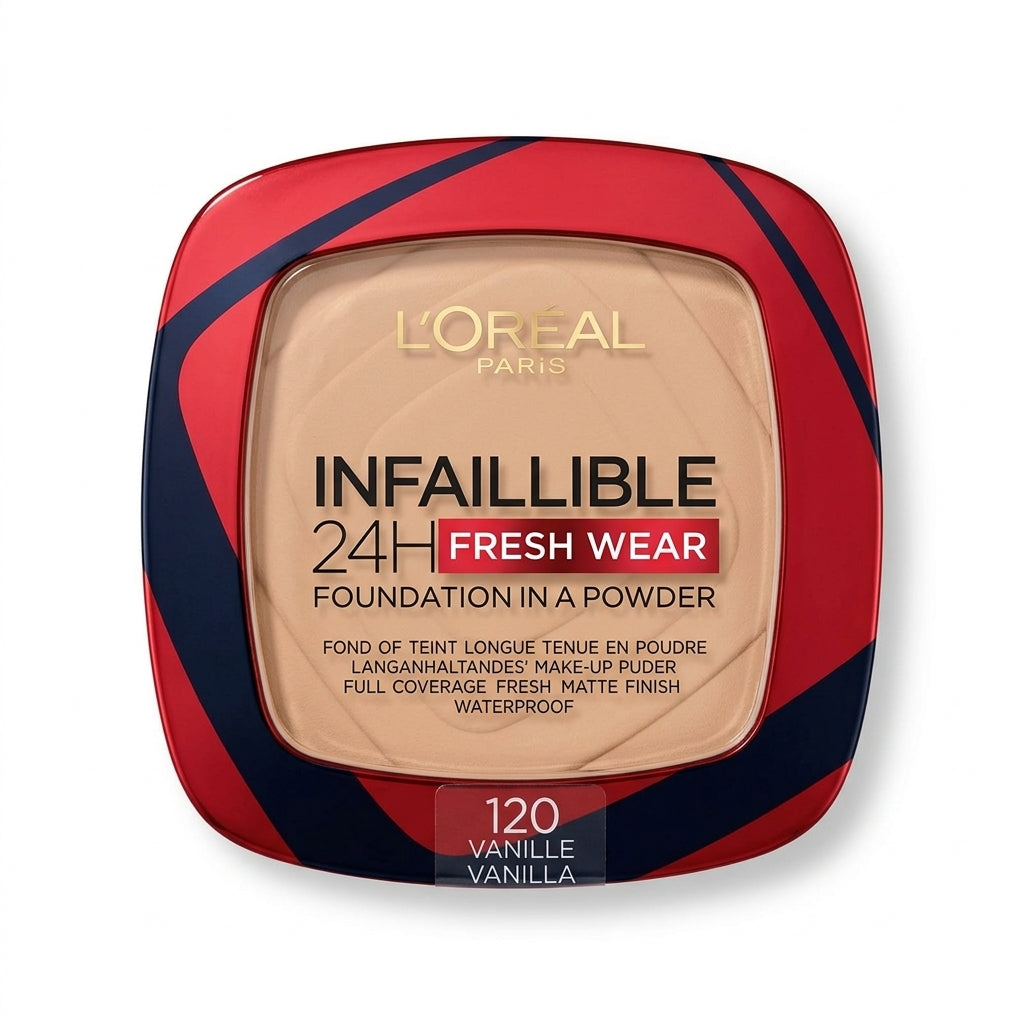 L'Oréal Paris Infallible 24H Fresh Wear Powder Foundation (Full Coverage & Waterproof)