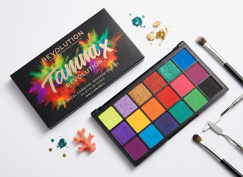 Revolution X Tammi Tropical Carnival Eyeshadow Palette – 18 Vibrant Matte & Shimmer Shades