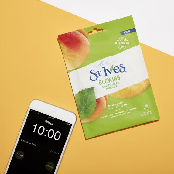 St. Ives Face Sheet Mask Assorted Set – Paraben-Free Facial Masks for Hydration,smoothing & Glowing (3 Pack)